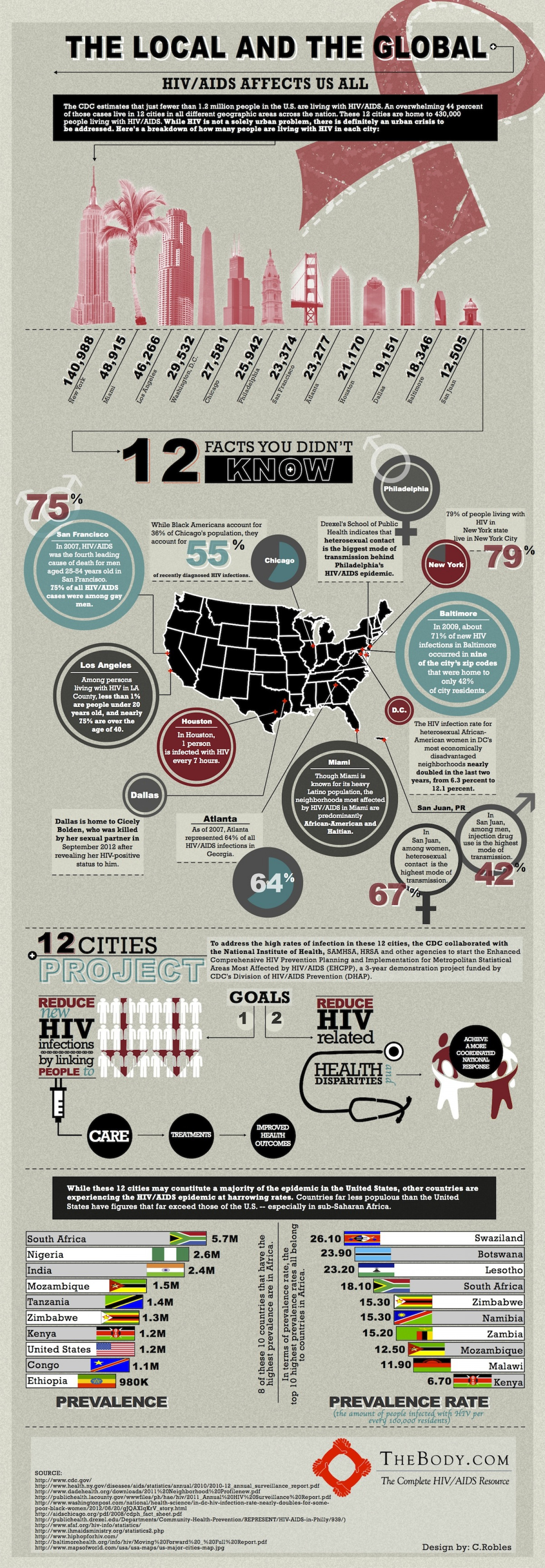 HIV/AIDS - The Local and the Global  Infographic