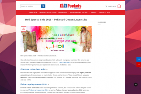 Holi Special Sale 2018 – Pakistani Cotton Lawn suits Infographic