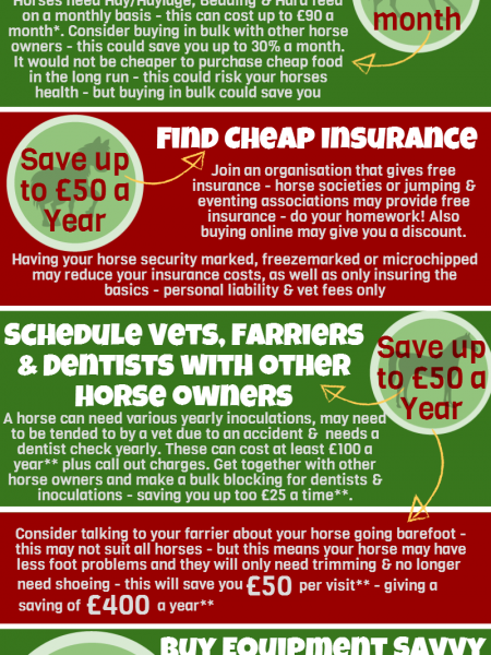Horse Owners Save Money Infographic