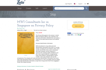 MWI Consultants Inc in Singapore on Privacy Policy Infographic