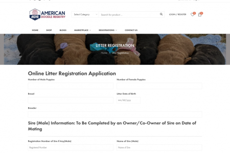 Online Litter Registration Application Infographic