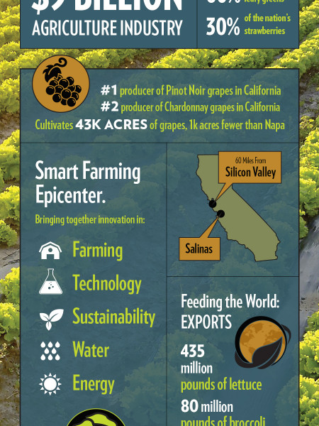 Salinas, California: The World's AgTech Hub Infographic
