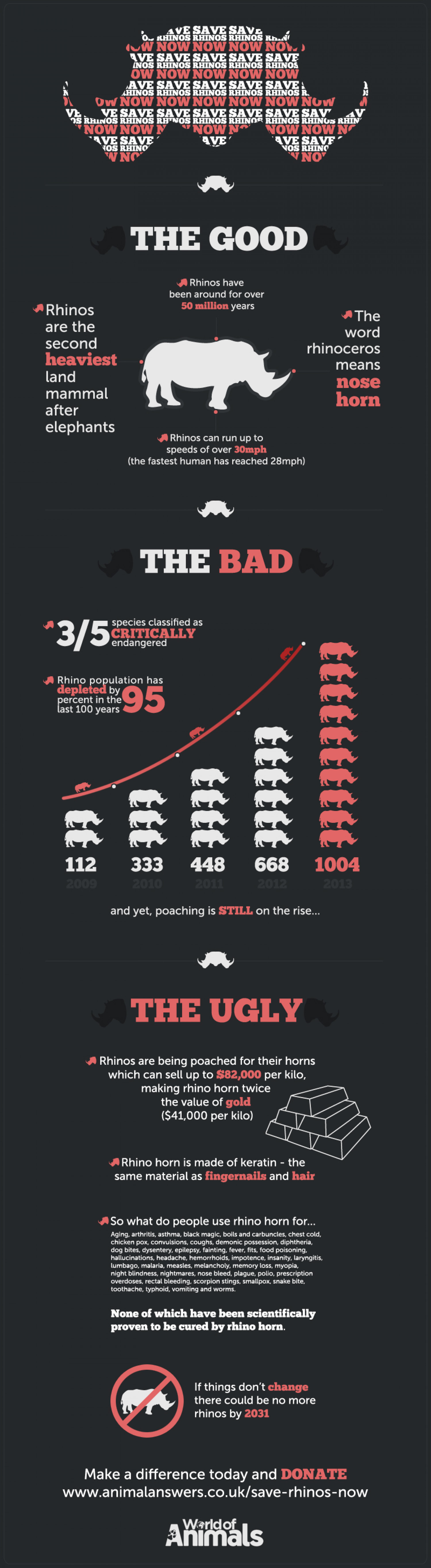 Save Rhinos Now Infographic