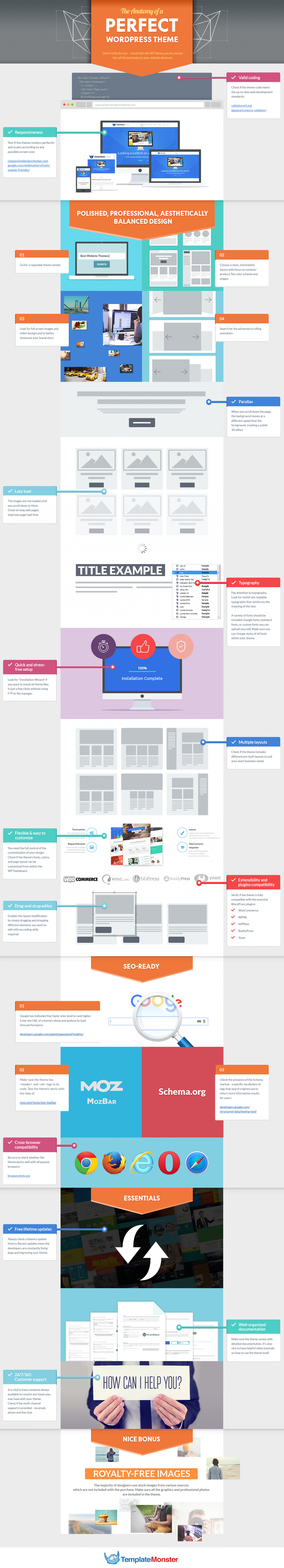 The Anatomy of a Perfect WordPress Theme Infographic