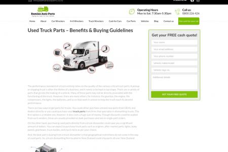 Used Parts For a Truck | Bamian Auto Parts Infographic