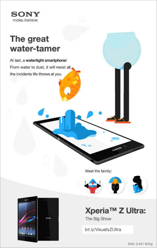 Xperia Z Ultra: The great water-tamer Infographic