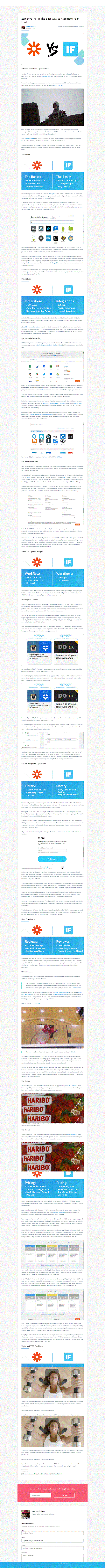 Zapier vs IFTTT: The Best Way to Automate Your Life? Infographic