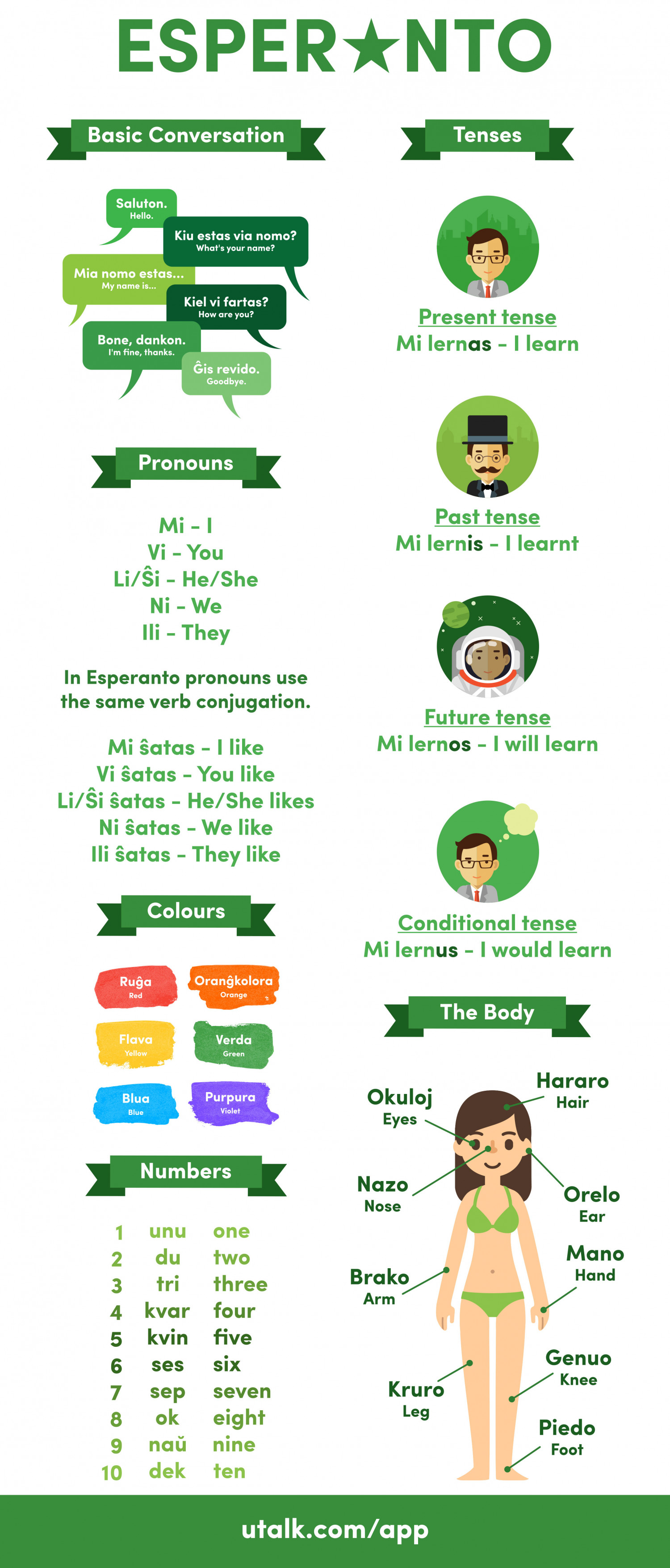 A beginner's guide to Esperanto Infographic