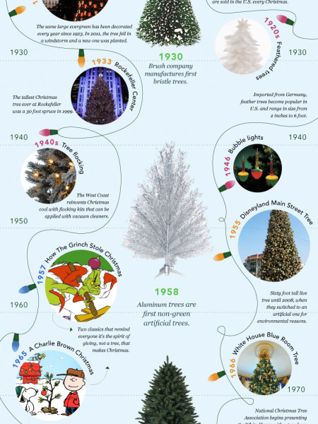 A History of Christmas Trees Infographic