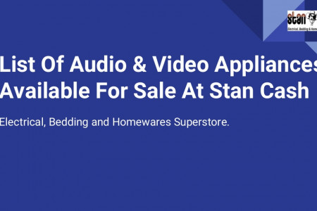 A List Of Audio & Video Appliances Available For Sale at Stan Cash Infographic