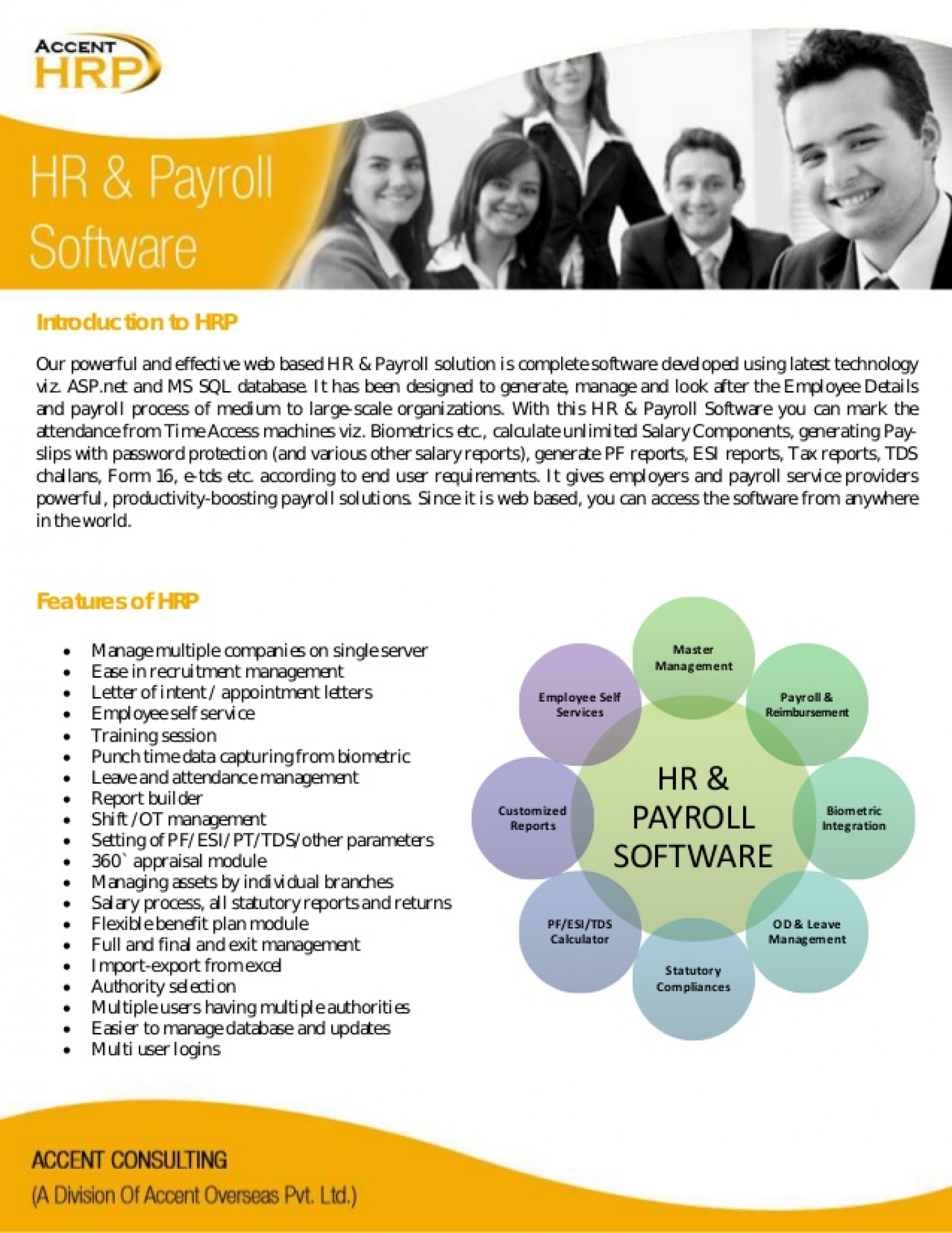 Accent Consulting - HR Payroll Software Provider Infographic