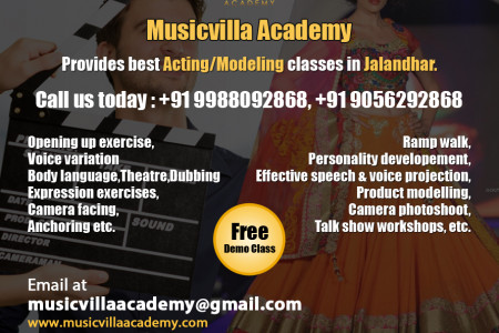 Acting/ Modelling Academy in jalandhar Infographic