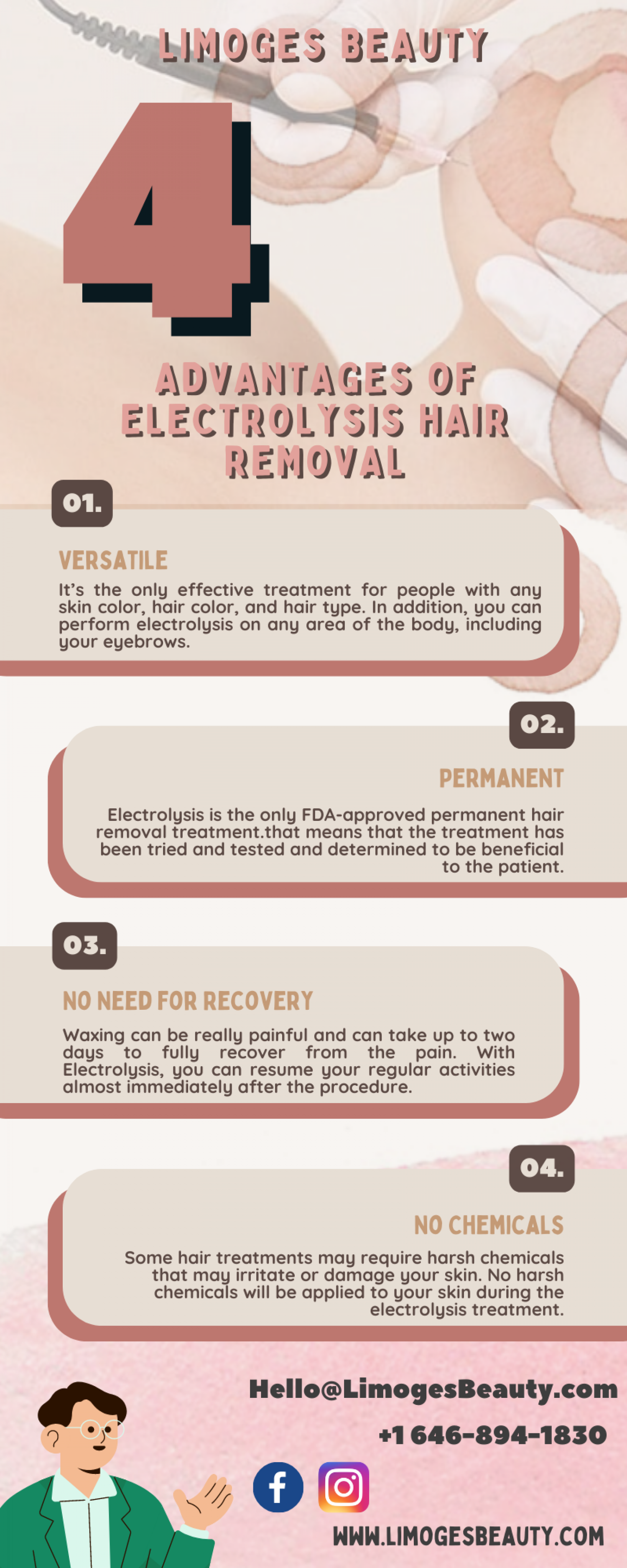 Advantages of Electrolysis Hair Removal Infographic