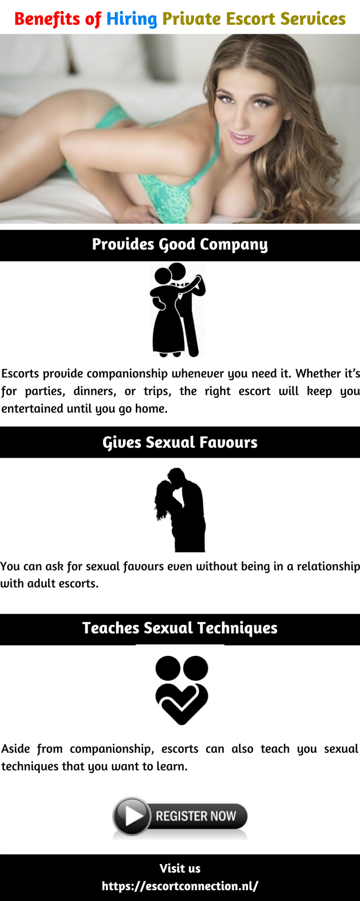 Advantages Of Hiring An Escort | Escortconnection.nl Infographic