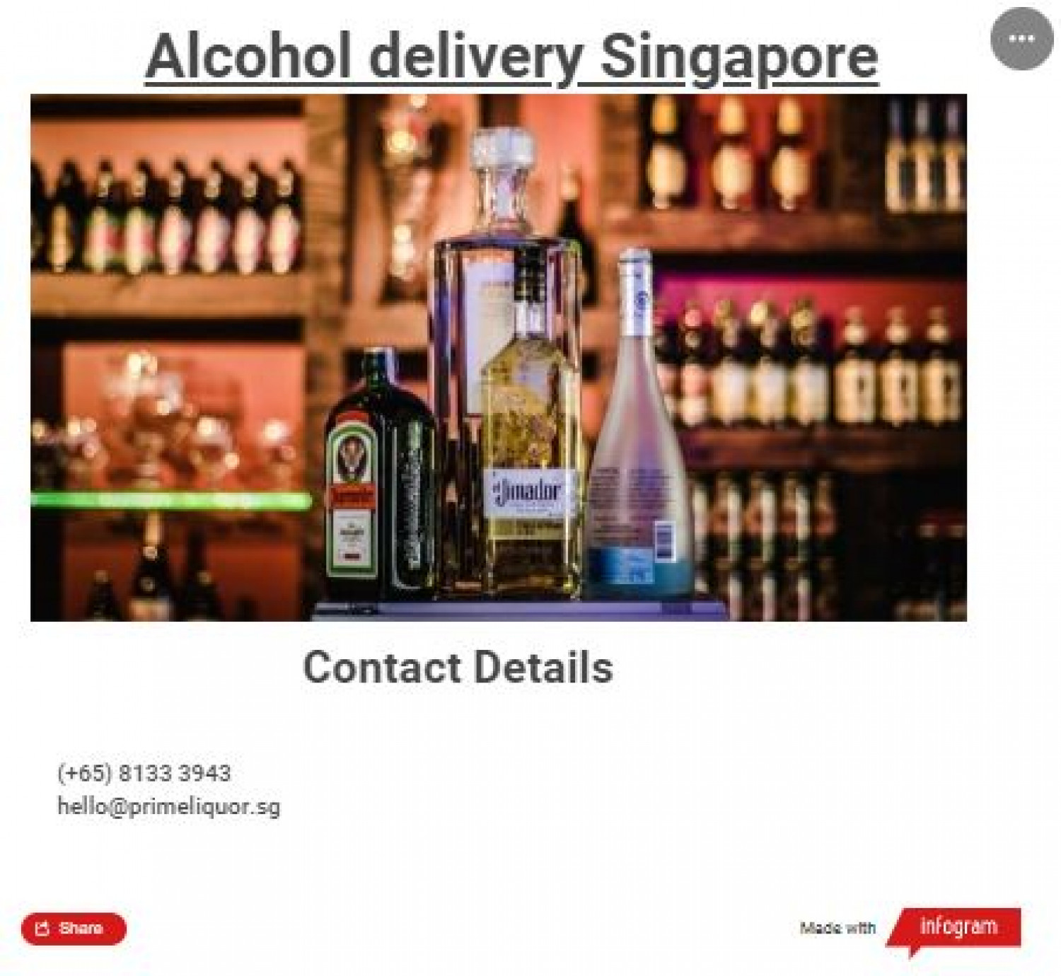 Alcohol delivery Singapore Infographic