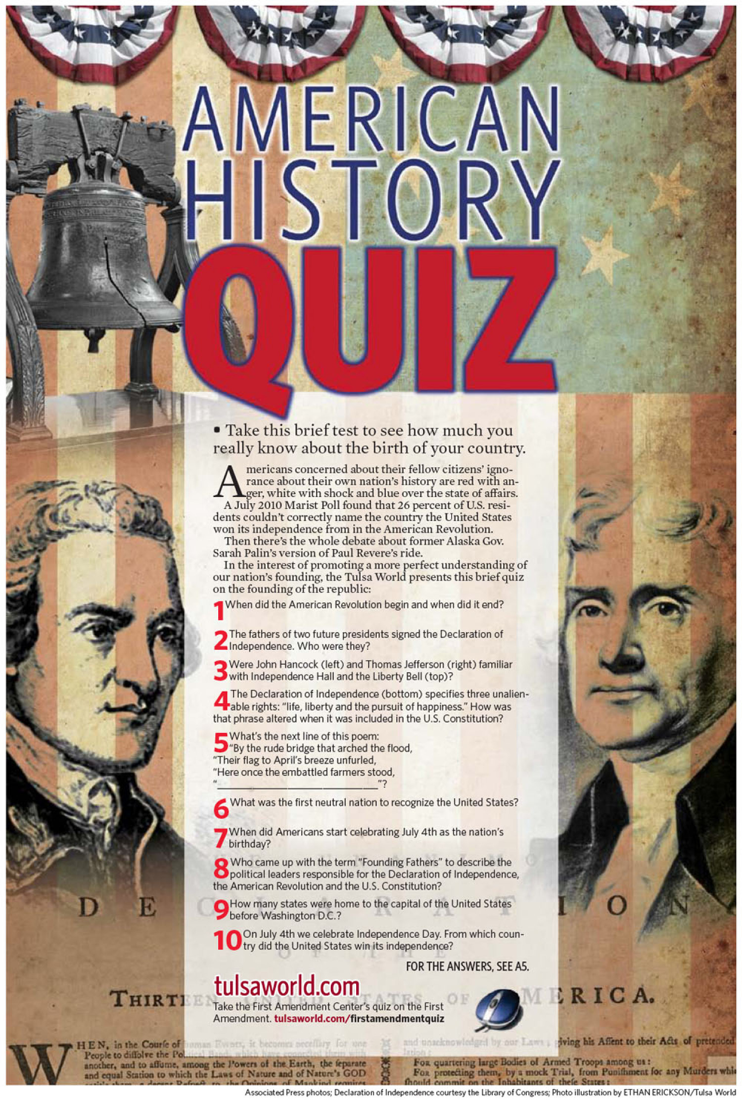American History Quiz Infographic