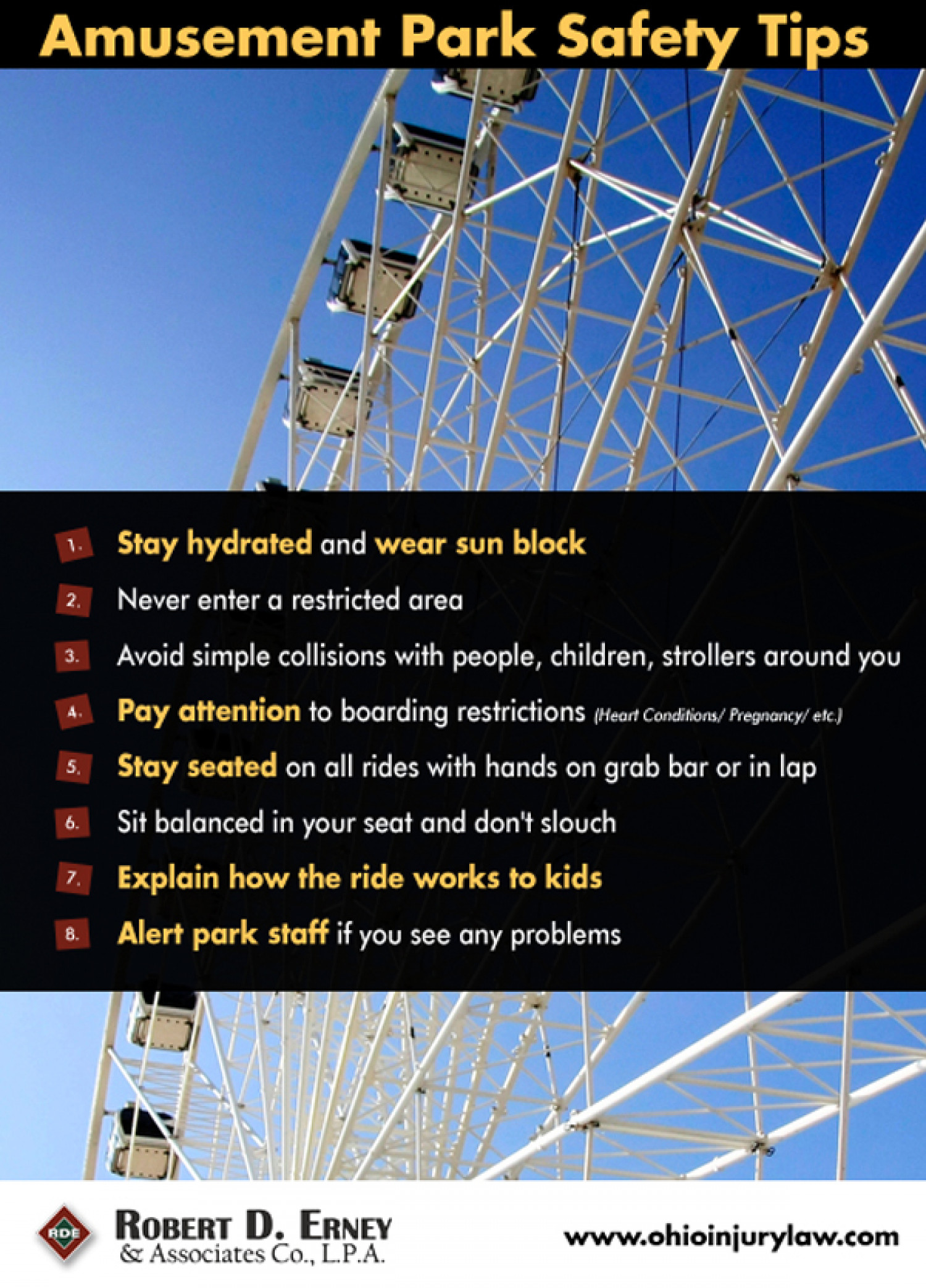 Amusement Park Safety Tips Infographic