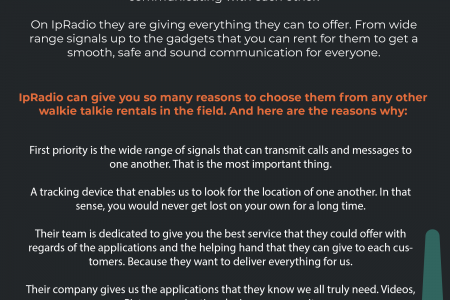 An Insight in Walkie Talkie Rental in Singapore Infographic