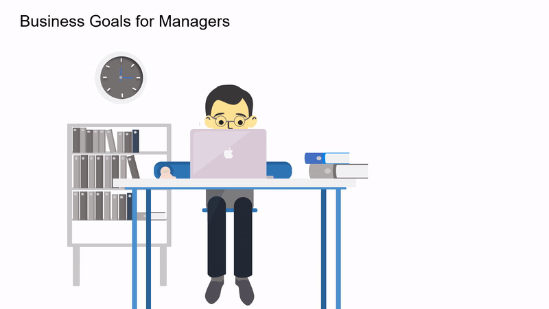 Animated Business Goals For Managers Infographic