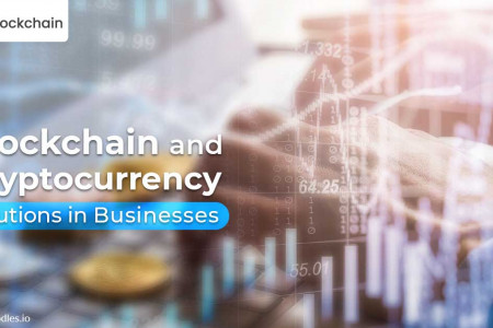 Applications of Cryptocurrency and Blockchain in Bussiness Infographic