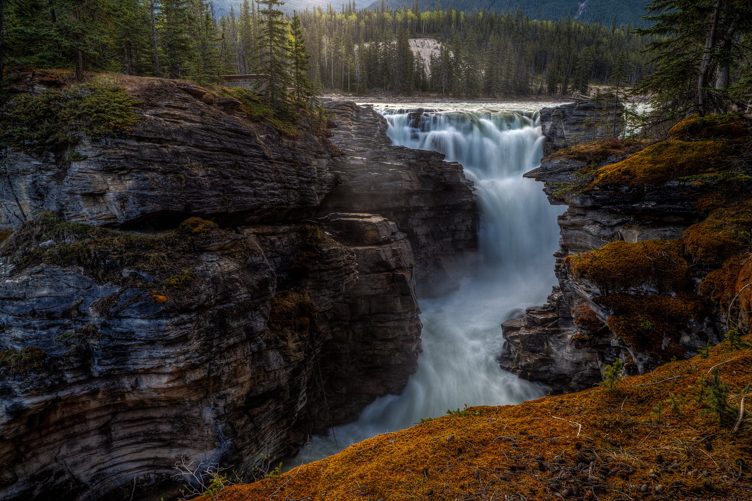 Athabasca Falls, Alberta Canada Infographic