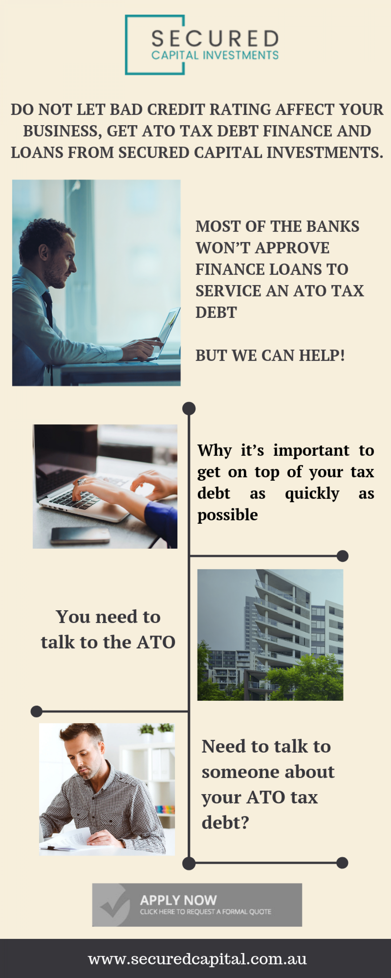 ATO Tax Debt Loans | Secured Capital Infographic