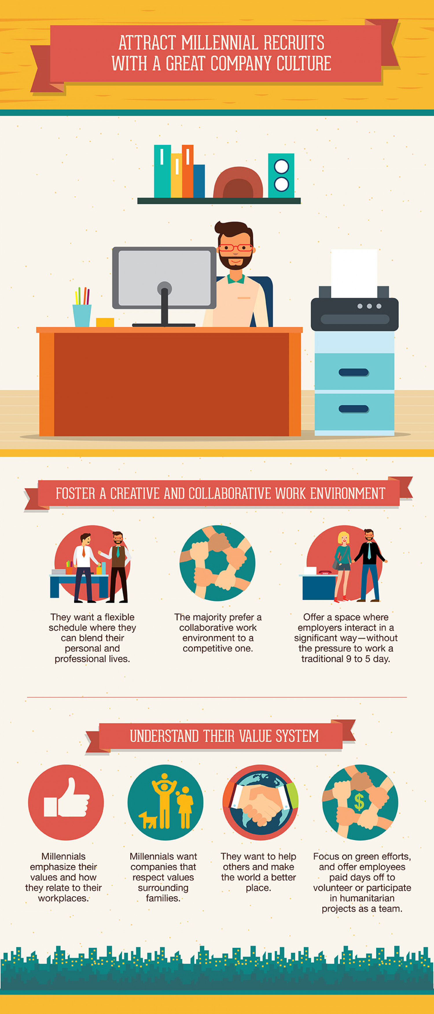 Attract millennial recruits with a great company culture  Infographic