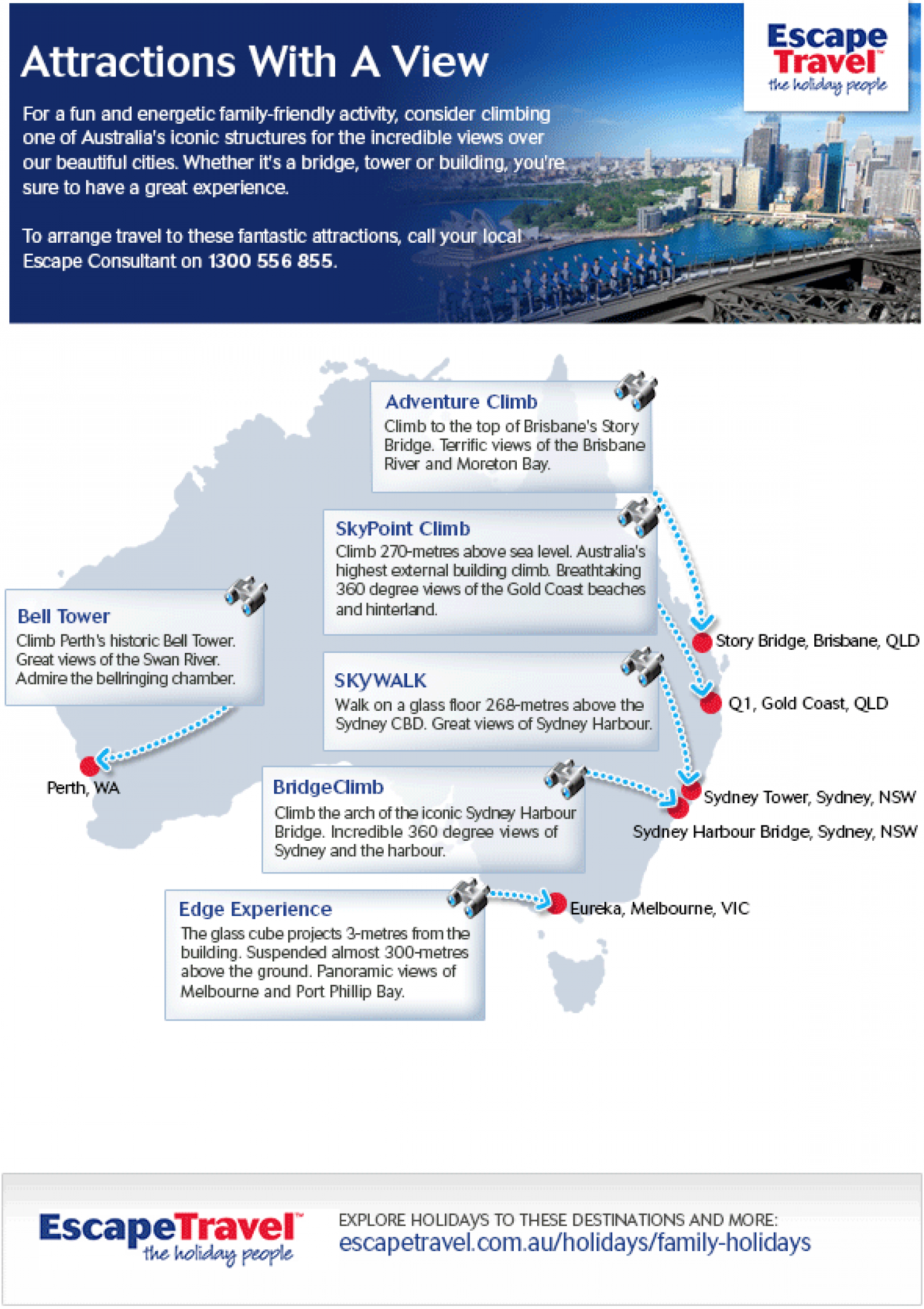 Attractions in Australia With A View Infographic