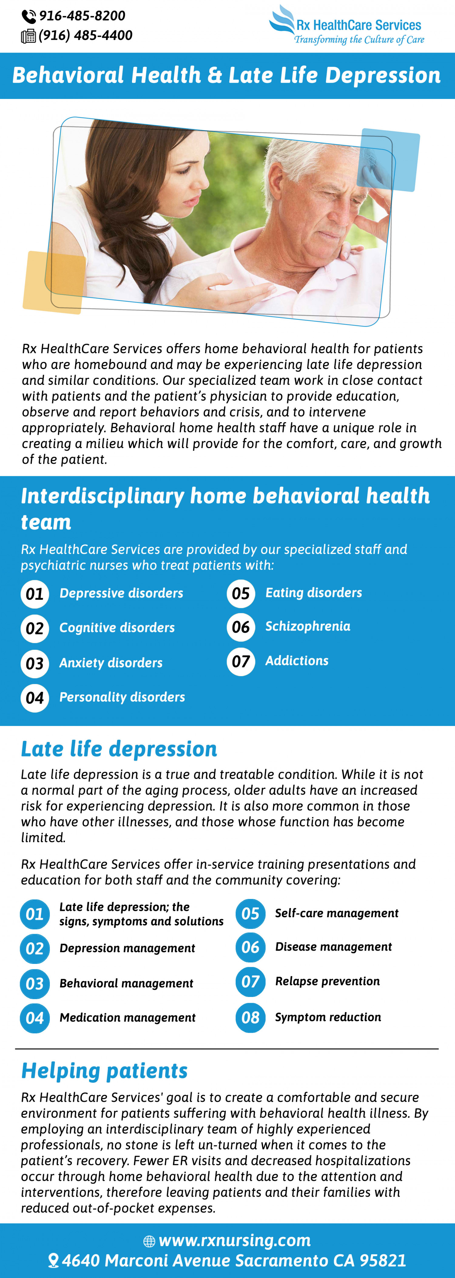 Behavioral Health and late life depression Infographic