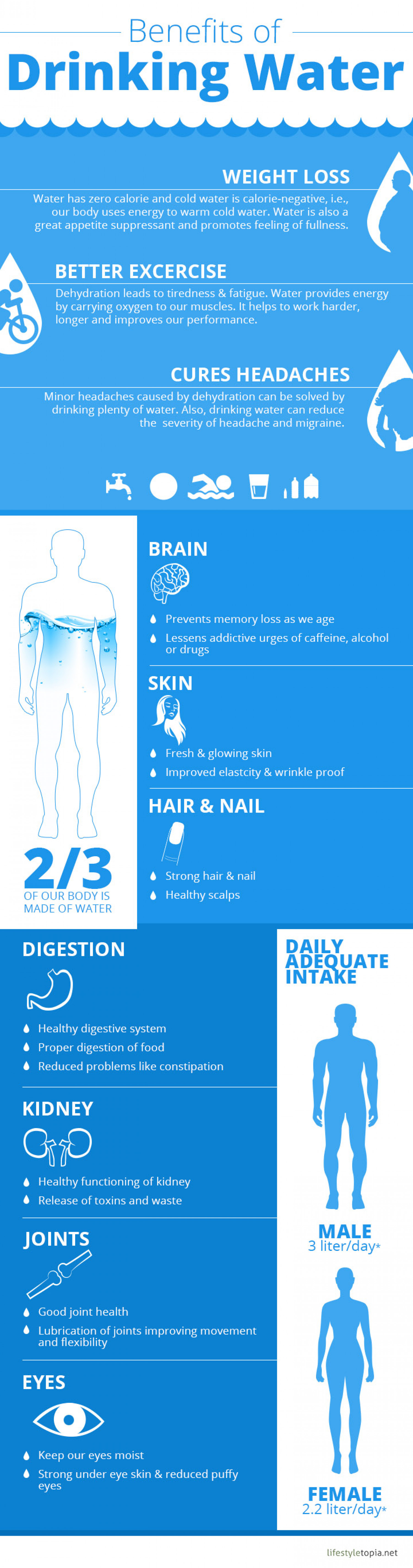 Benefits of Drinking Water Infographic