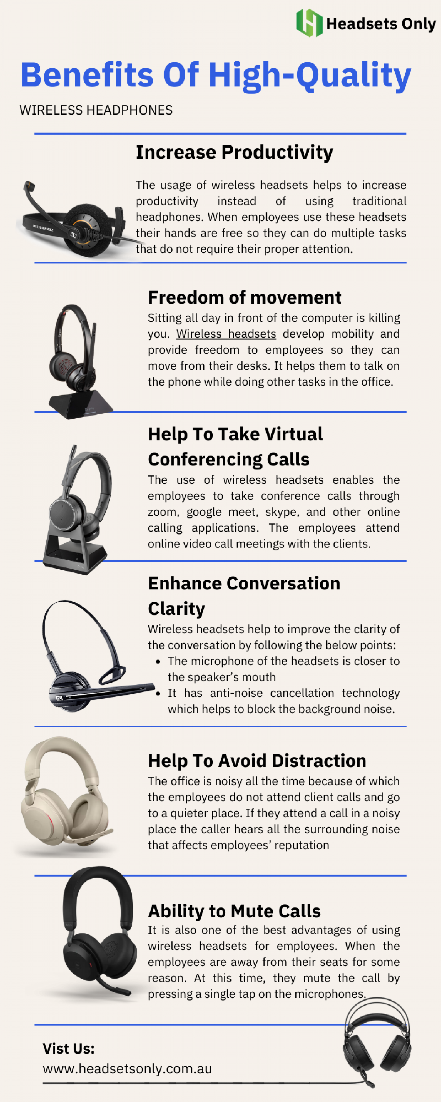 Benefits Of High-Quality Wireless Headphones Infographic