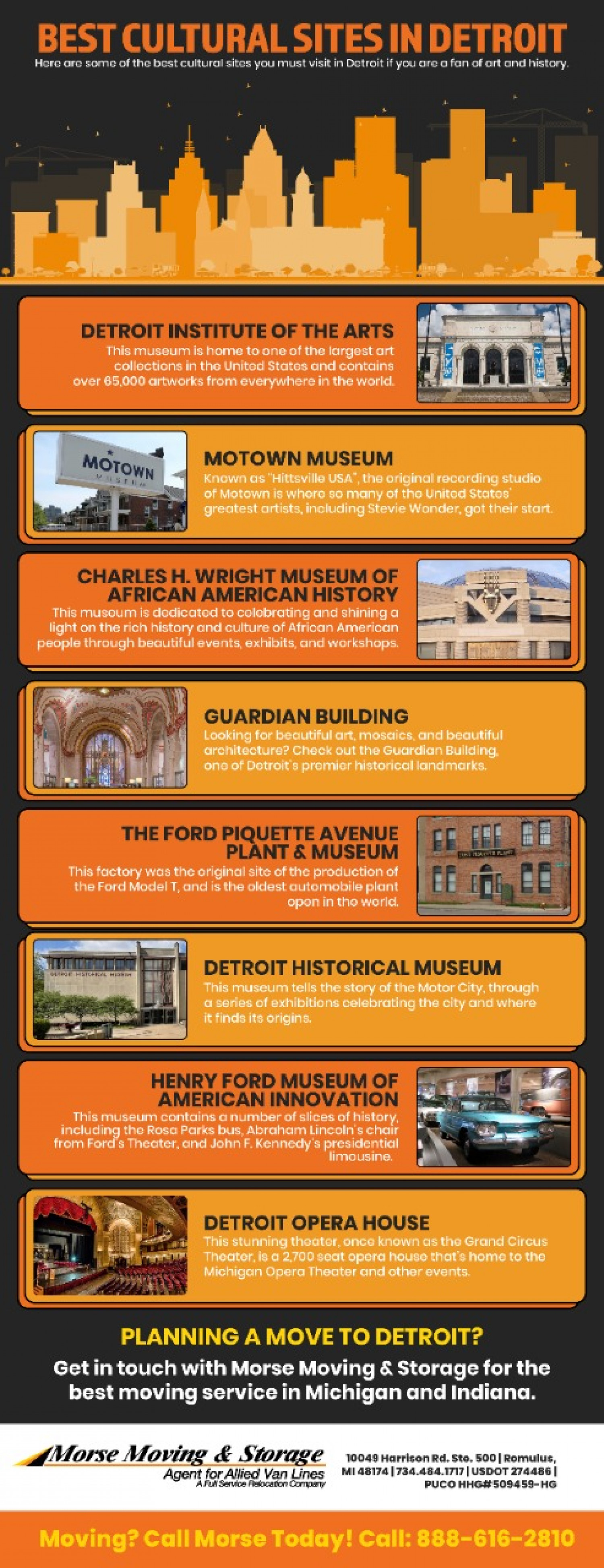 Best Cultural Sites in Detroit  Infographic