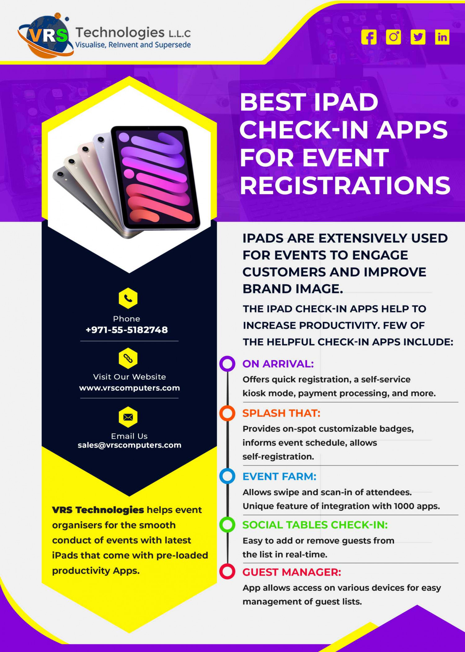 Best iPad Check-in Apps for Event Registrations Infographic