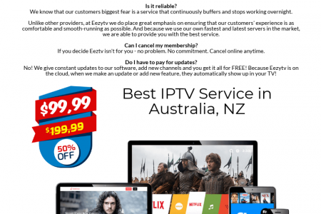 Best IPTV Service in Australia, NZ - Eezytv.com Infographic