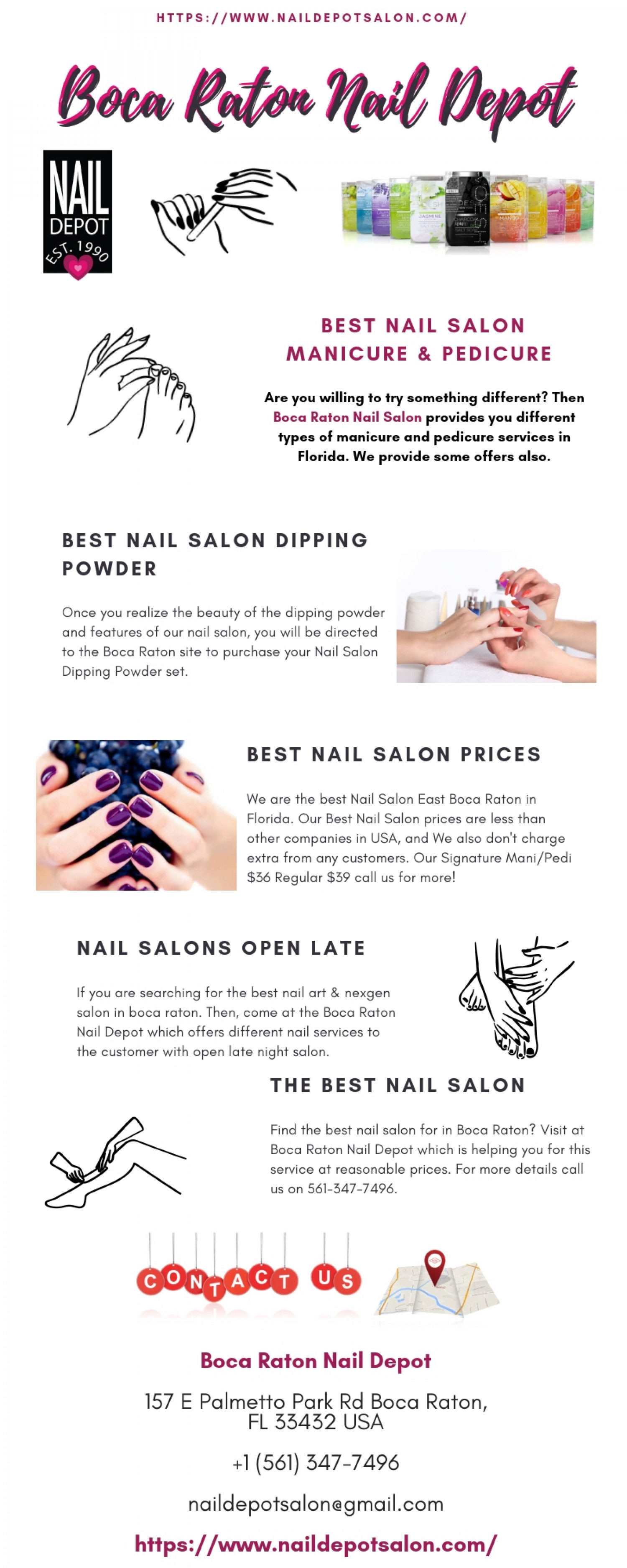 Best nail salon prices in Boca Raton Infographic