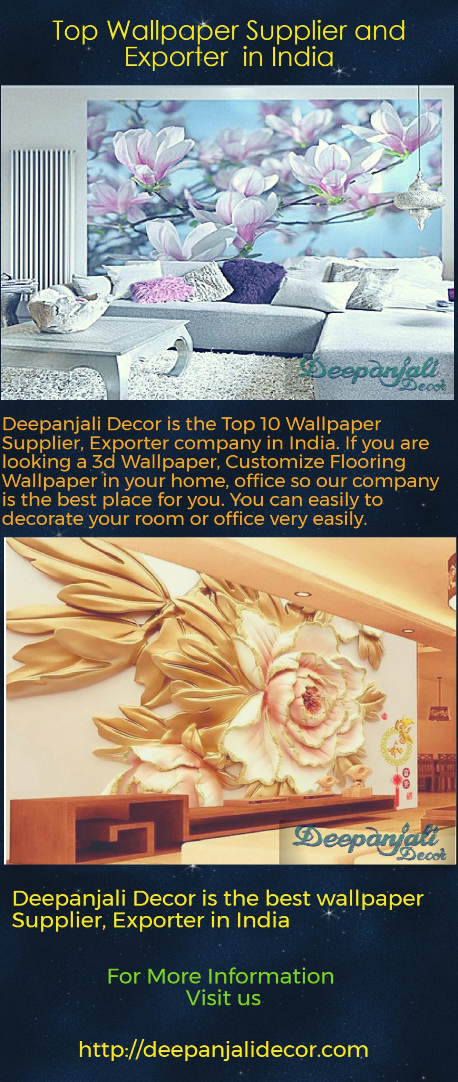 Best Wallpaper Supplier and Exporter Company in India - Deepanjali Decor Infographic