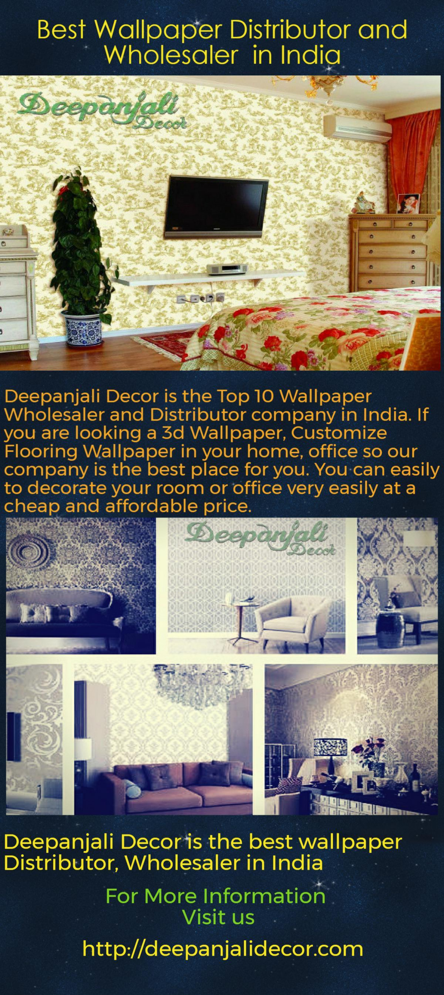 Best Wallpaper Wholesaler and Distributor Company in India - Deepanjali Decor Infographic