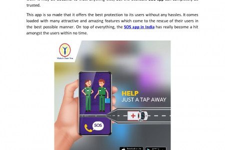 Best way to be safe by using this SOS app in India Infographic