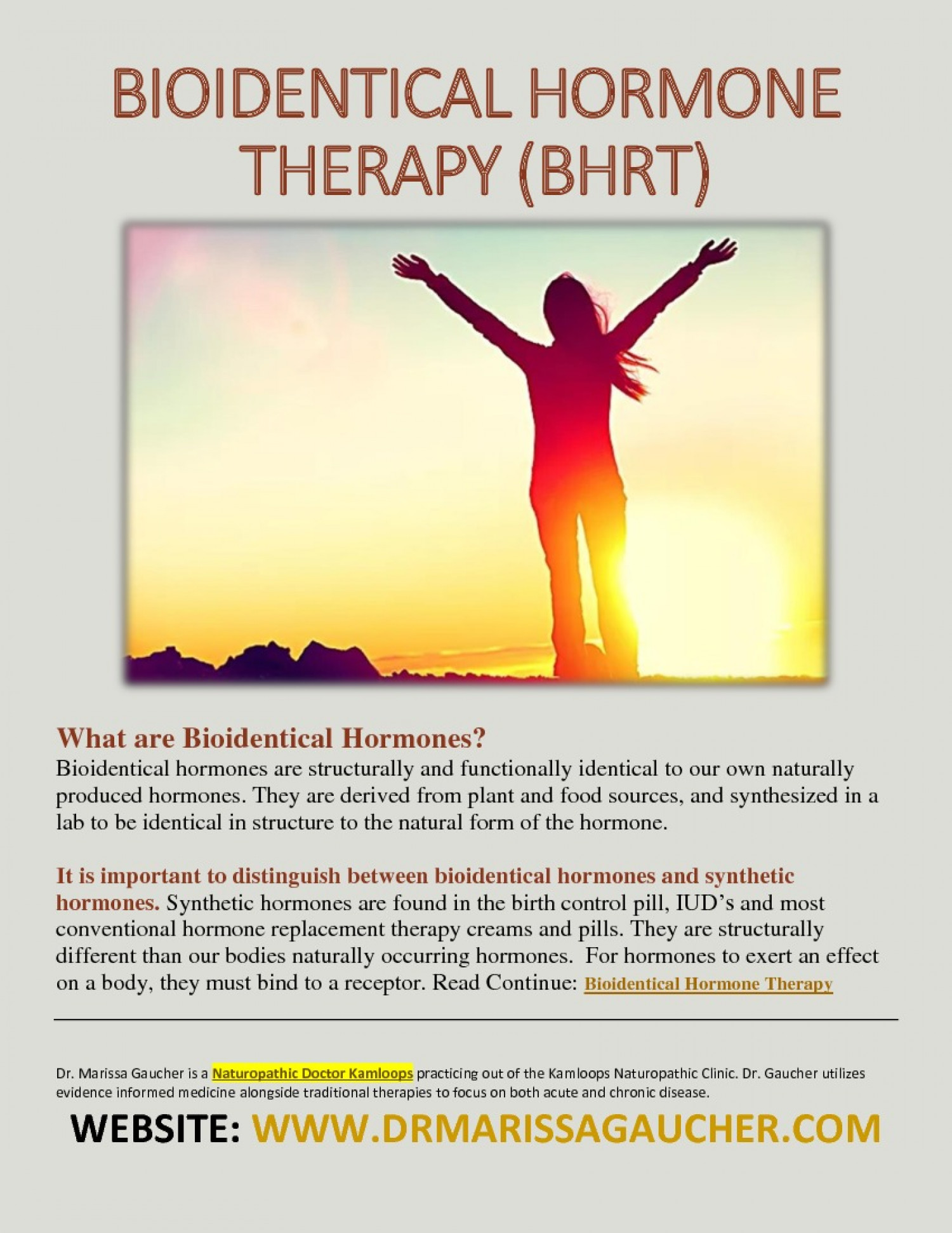 BIOIDENTICAL HORMONE THERAPY (BHRT) Infographic