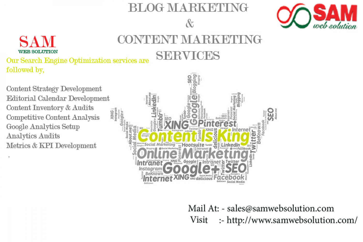 Blog Marketing And Content Marketing Infographic