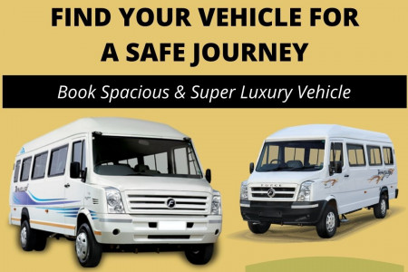Book Spacious and Super Luxury Tempo Traveller Hire in Delhi Infographic
