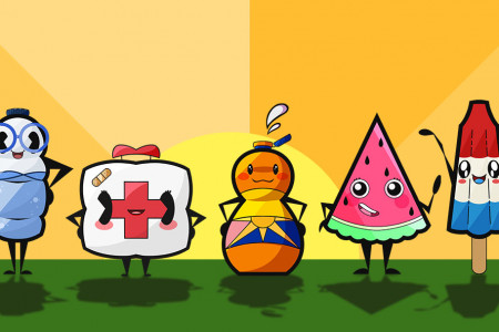 Camp Safety Mascots Infographic