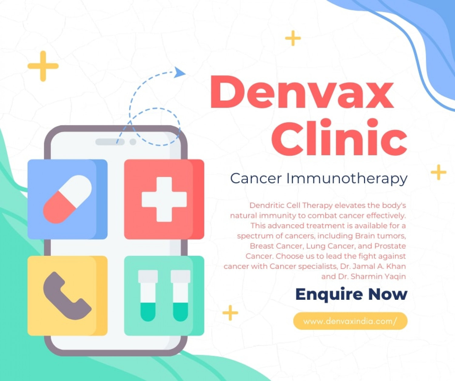 Cancer Treatment with Denvax Immunotherapy Infographic