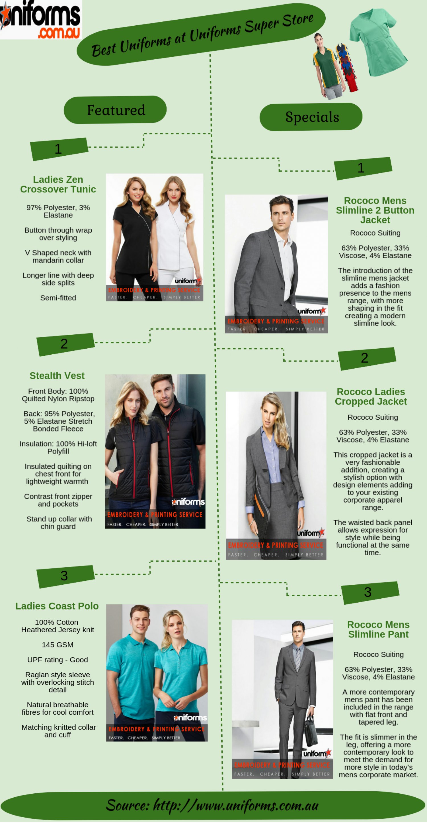 Check Out Best Uniforms at Uniforms Super Store Infographic
