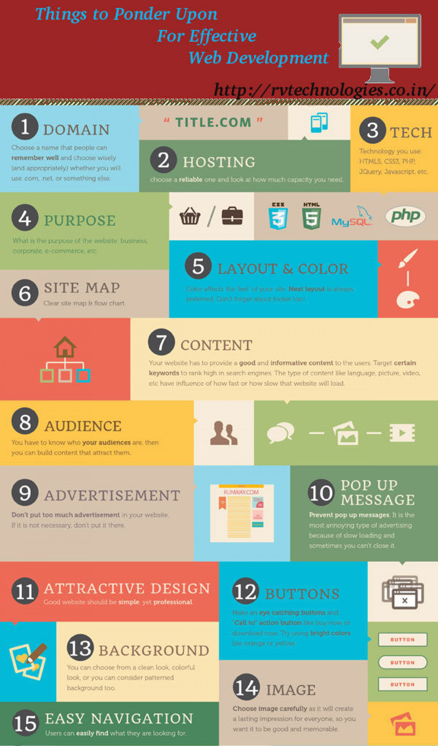 Check Points To Develop a Website Infographic