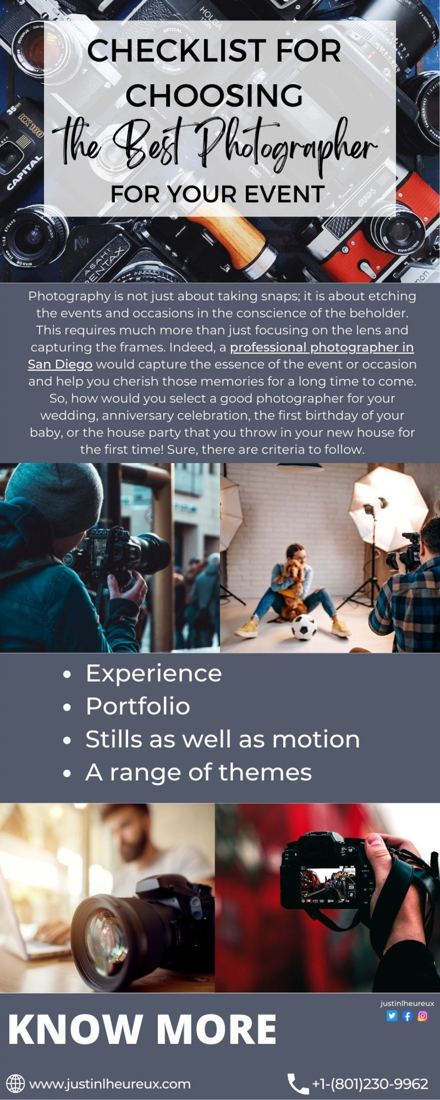 Checklist for Choosing the Best Photographer for Your Event Infographic