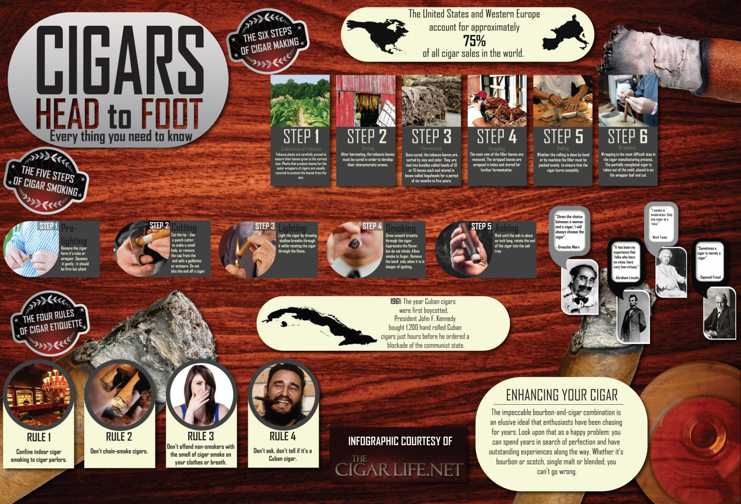 Cigars Head to Foot: Everything you need to know Infographic