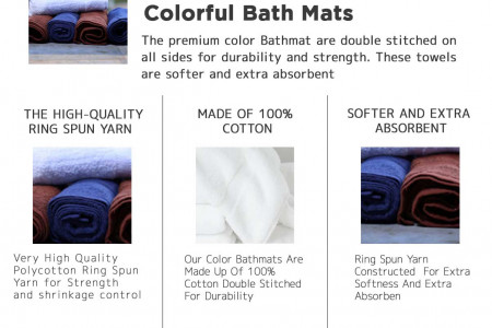 Colorful Bath Mats Infographic