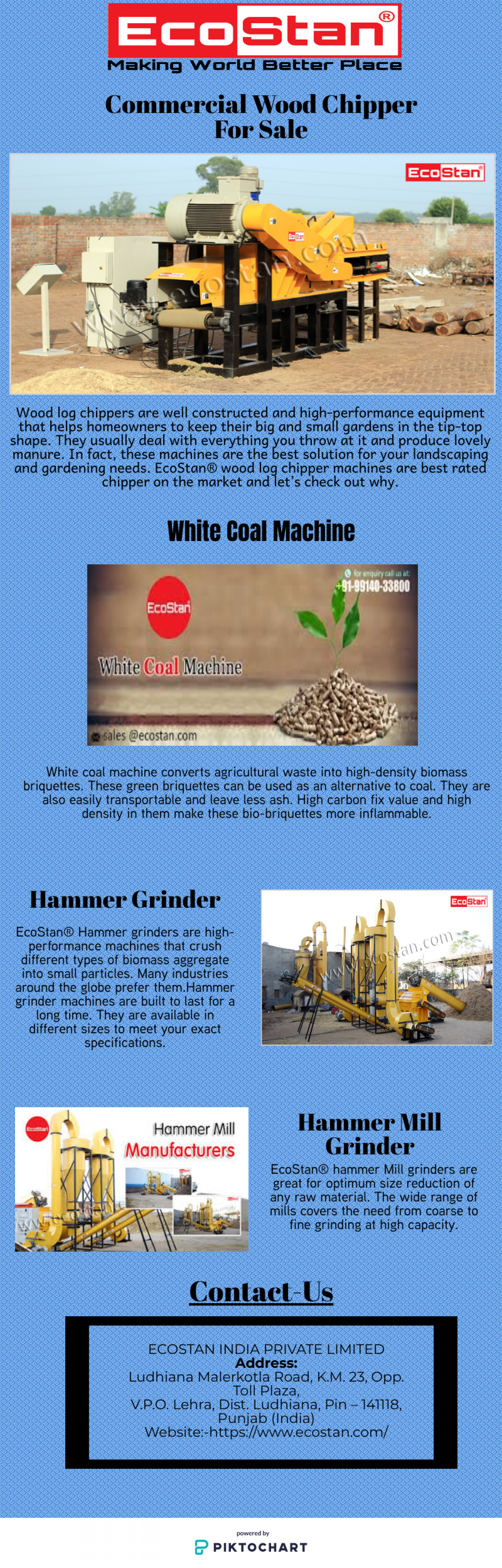 Commercial Wood Chipper For Sale | Ecostan  Infographic