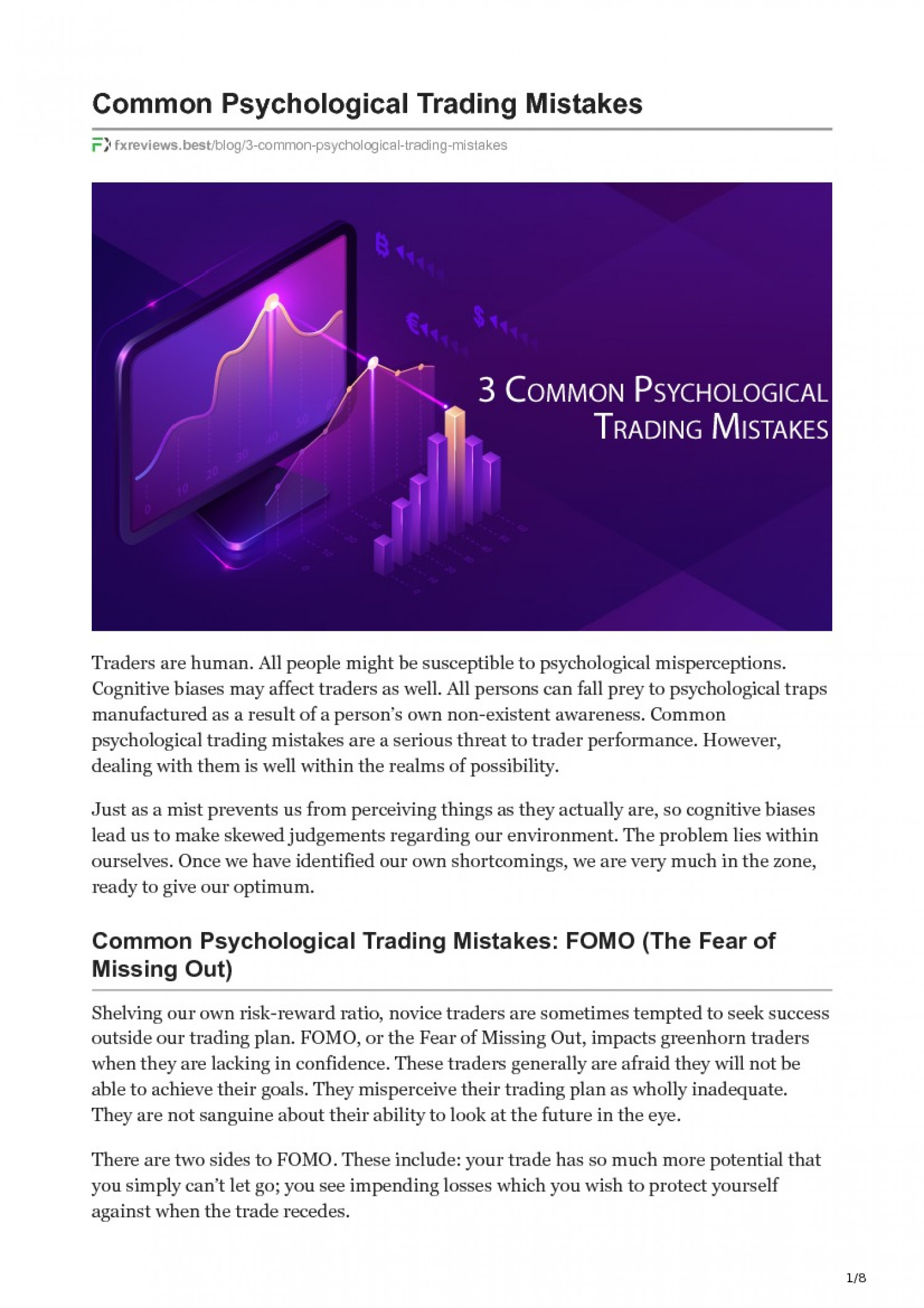 Common Psychological Trading Mistakes Infographic